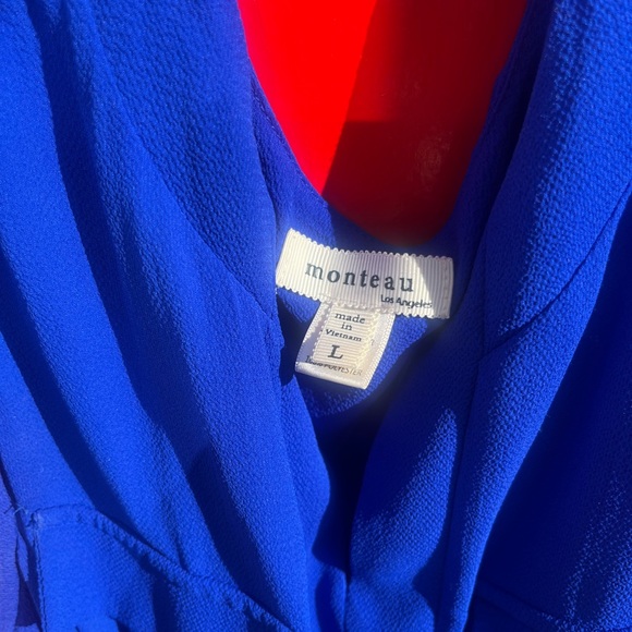 Vibrant Blue Ruffle Dress - Picture 3 of 3